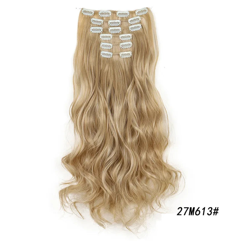 18-Inch Curly Clip-In Hair Extensions for Instant Volume - 23