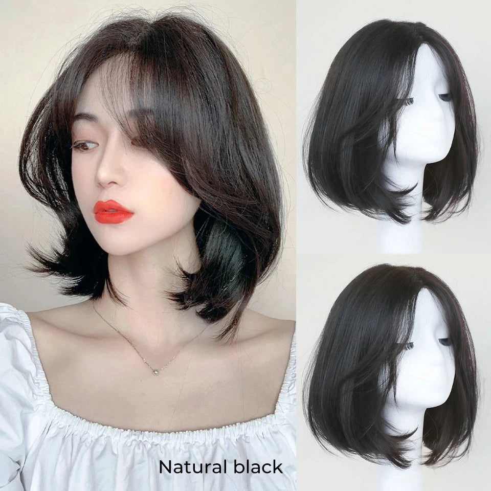 Long Straight Synthetic Wig with Bangs for Cosplay and Parties