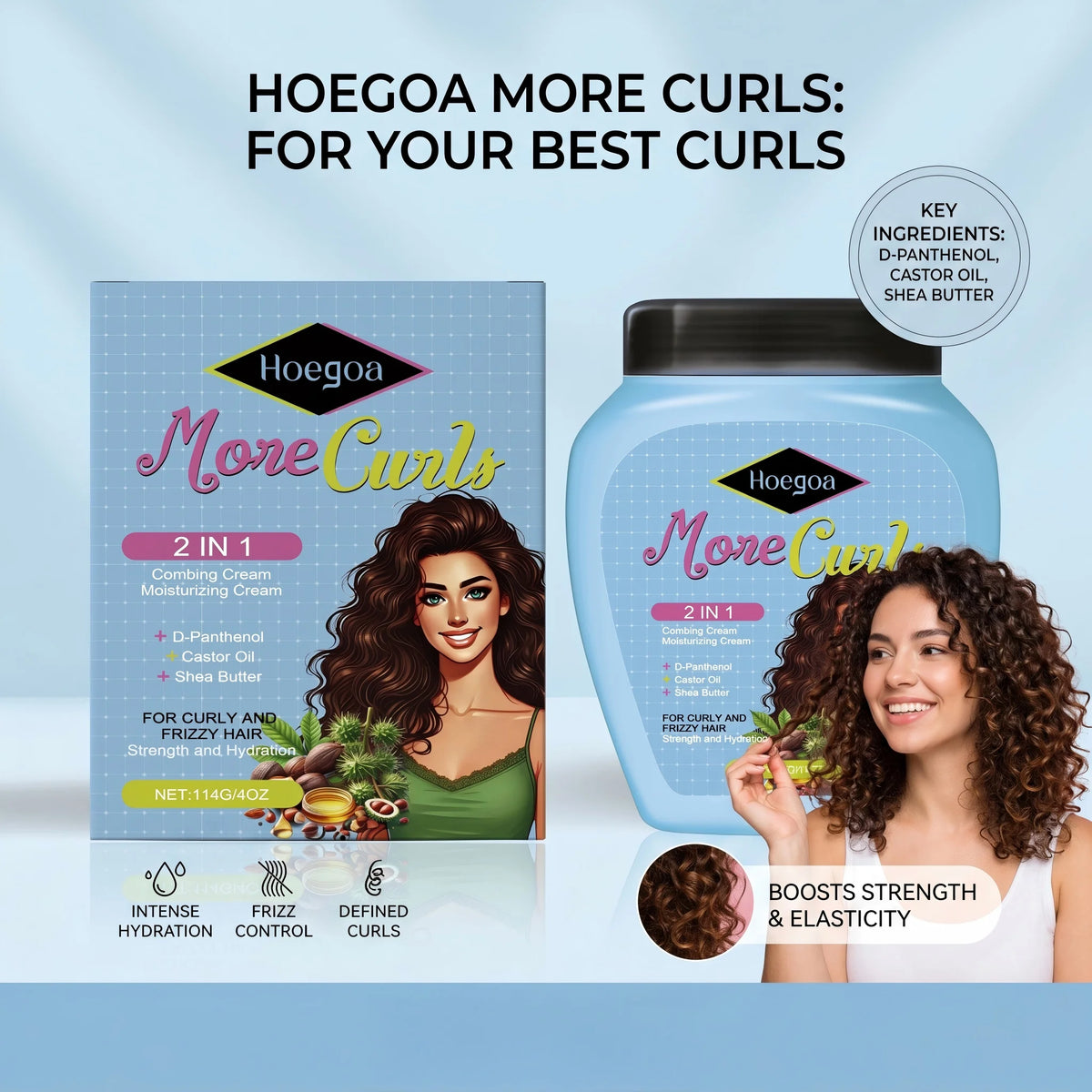 Curl Defining Moisturizing Cream for Frizzy and Curly Hair