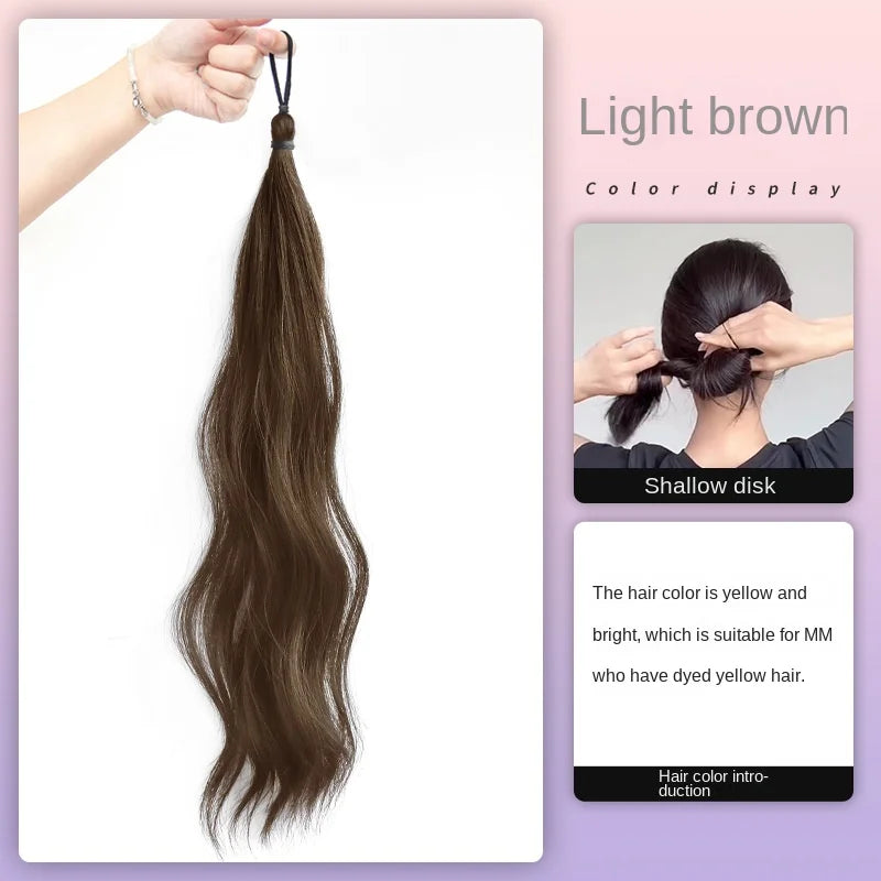 Synthetic Wavy Hair Bun Scrunchie for Instant Volume - 13