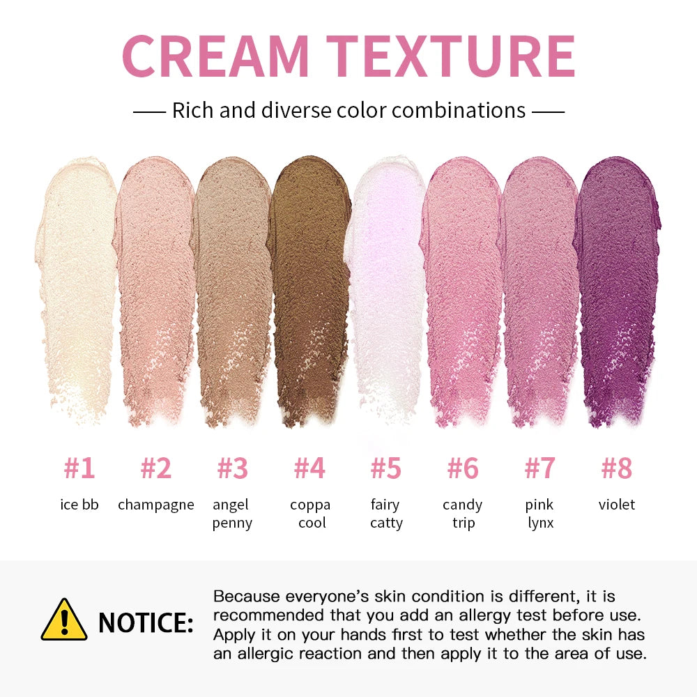 Cream Highlighter and Contour Palette for Radiant Facial Sculpting