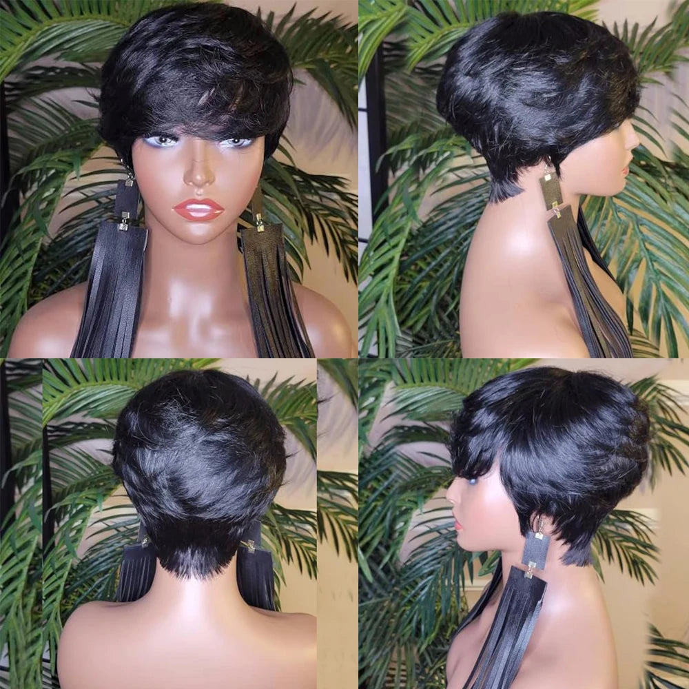 Short Pixie Cut Wavy Synthetic Wig for Daily Wear - 6