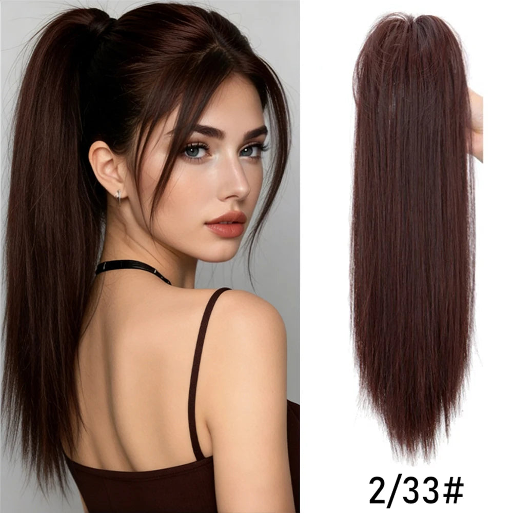 Straight Claw Clip Ponytail Hair Extension for Instant Volume