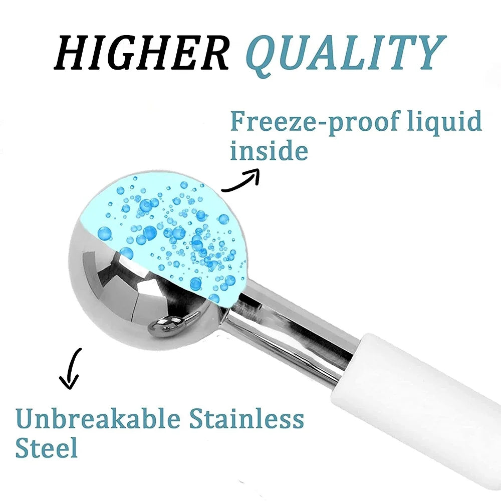 Stainless Steel Cooling Ice Globes for Facial Puffiness and Dark Circles - 2