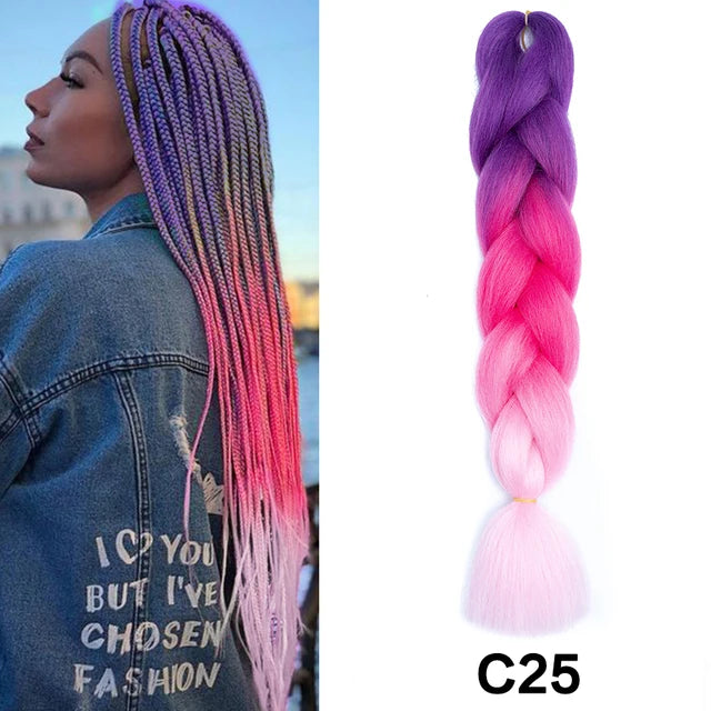 24-Inch Jumbo Synthetic Braiding Hair Extensions - 19
