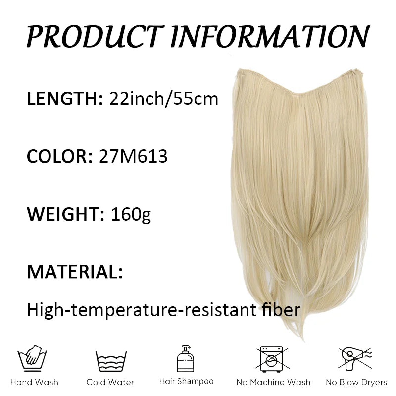 Long Straight Layered Clip-in Hair Extension for Women - 3