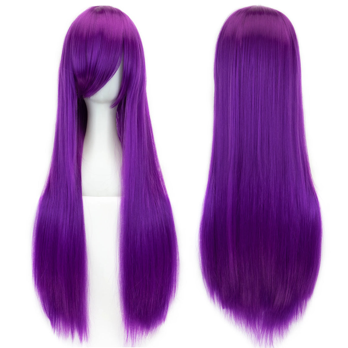 80cm Long Straight Synthetic Wig for Cosplay and Costume Parties