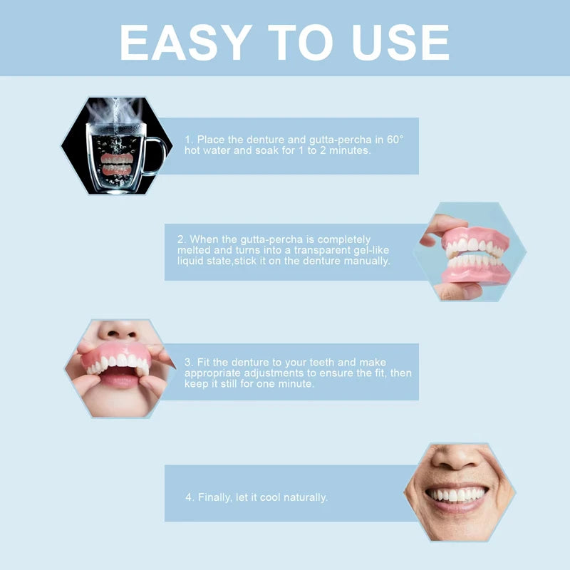 Adjustable Comfort Denture Set for Natural Looking Smile and Support - 12