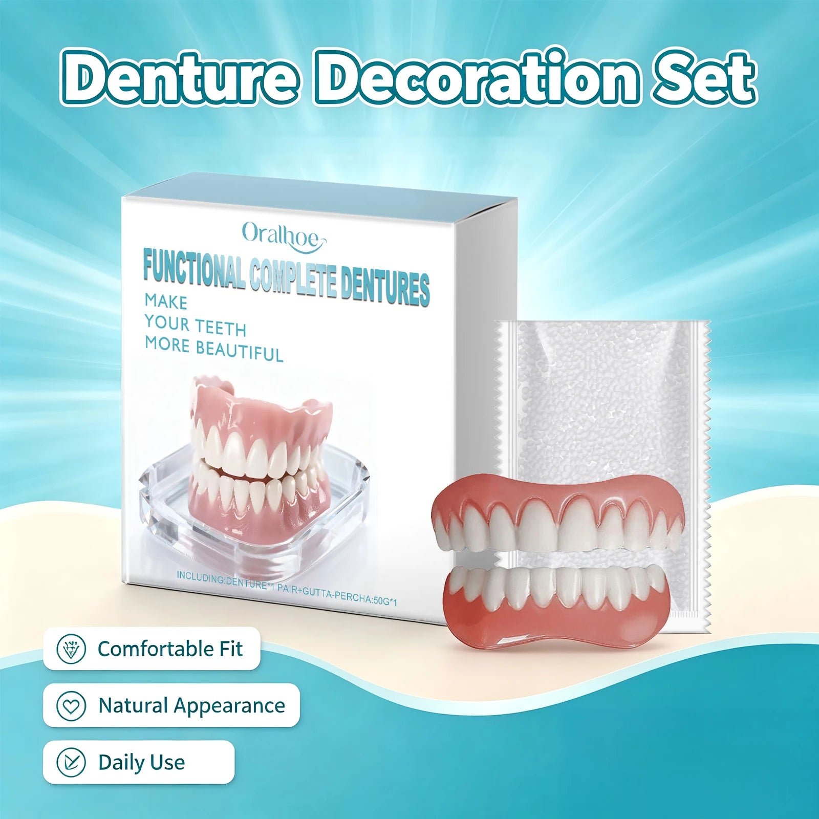 Temporary Cosmetic Denture Set for Instant Smile Transformation - 3