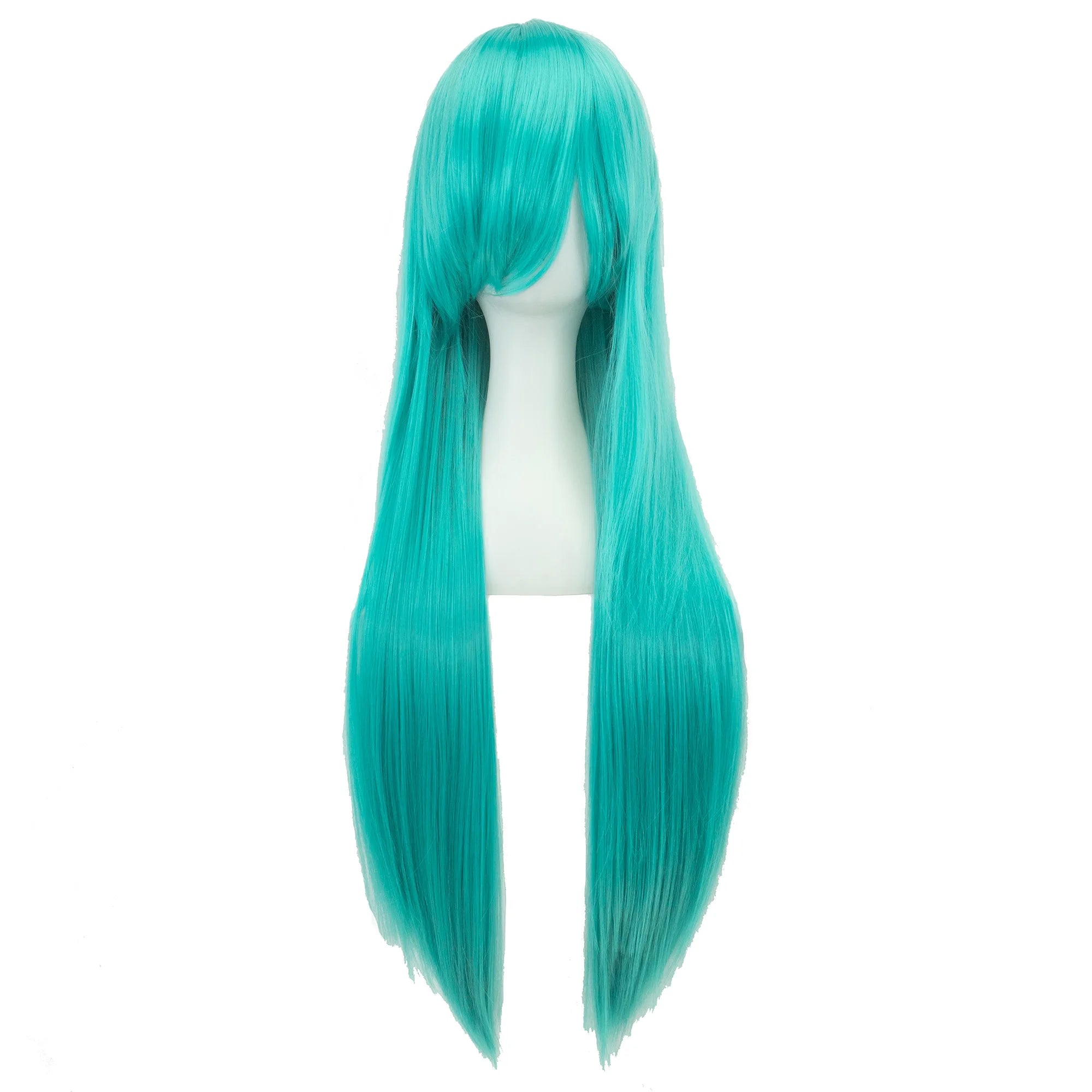 Long Straight Blue Synthetic Wig for Cosplay and Halloween Costumes - 3