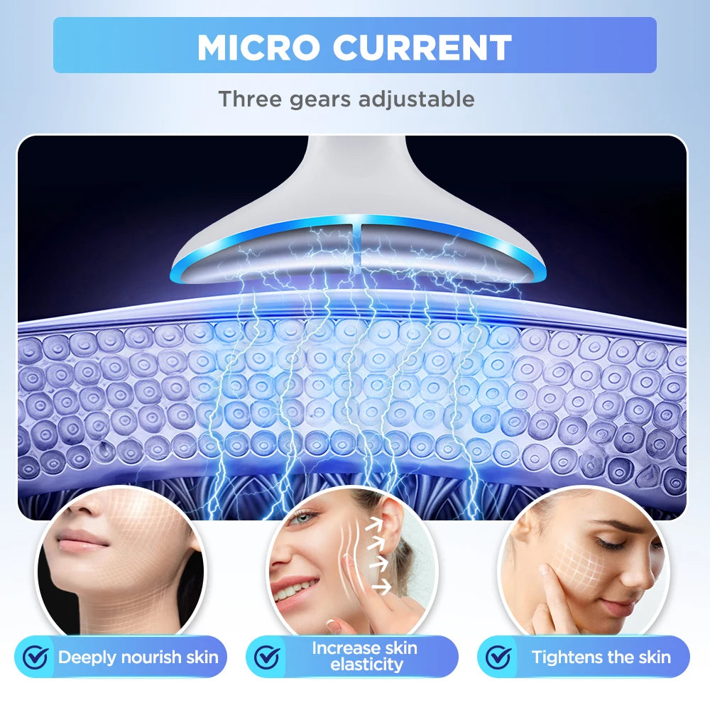 LED Facial and Neck Skin Tightening and Rejuvenation Massager - 4