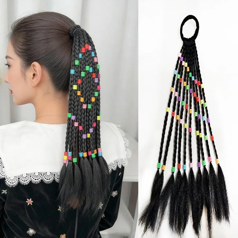 Beaded Braided Ponytail Hair Extension for Instant Style - 1