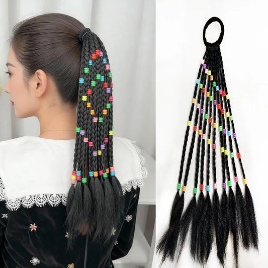 Beaded Braided Ponytail Hair Extension for Instant Style