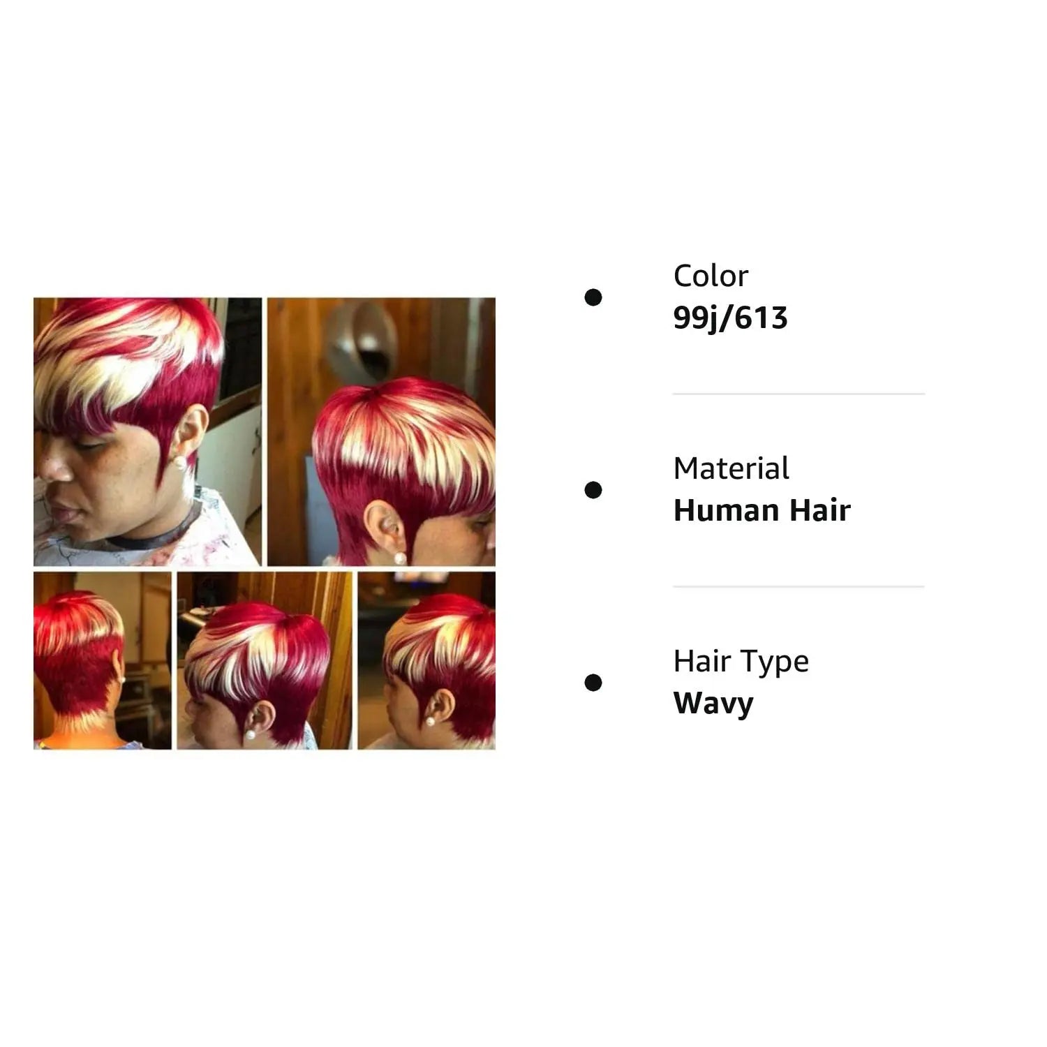 Short Wavy Pixie Cut Wig for Daily Wear - 5