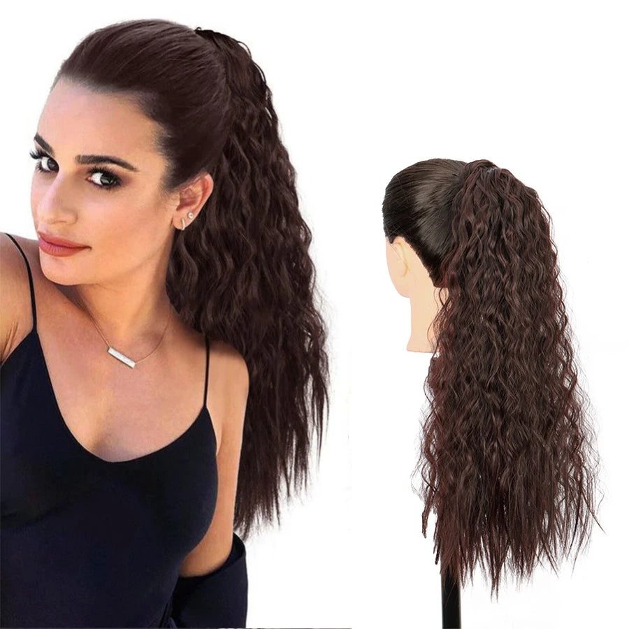 22-Inch Kinky Curly Drawstring Ponytail Extension