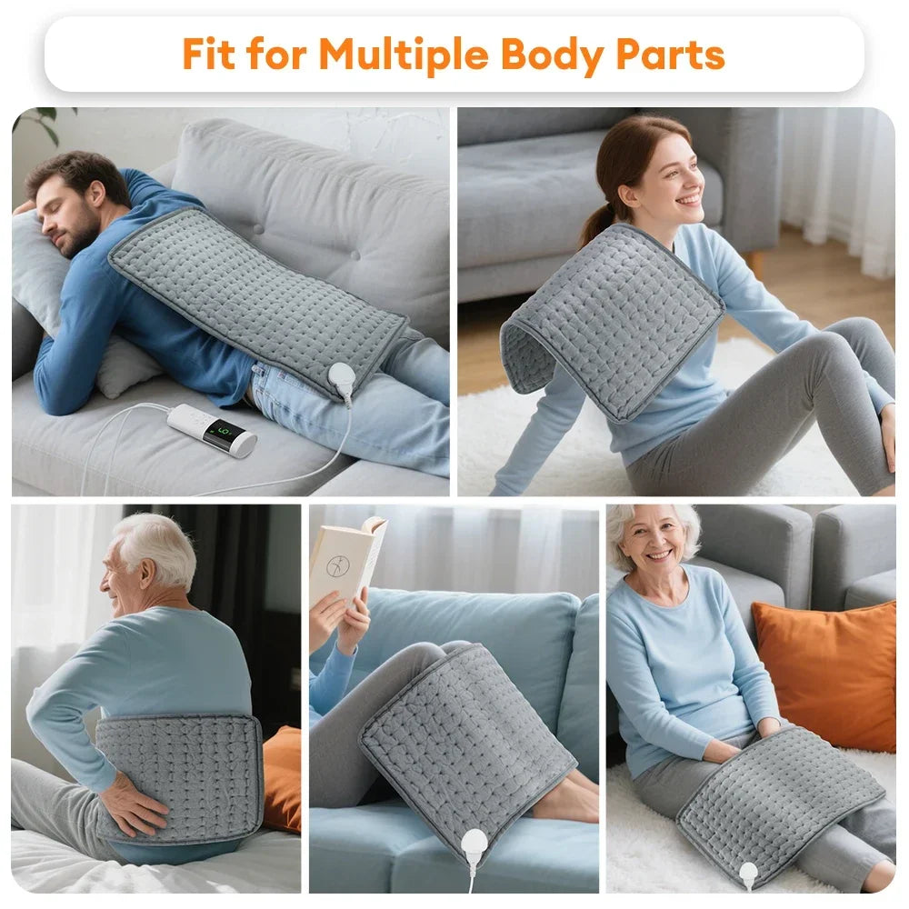 Electric Heating Pad for Back Neck and Shoulder Pain Relief