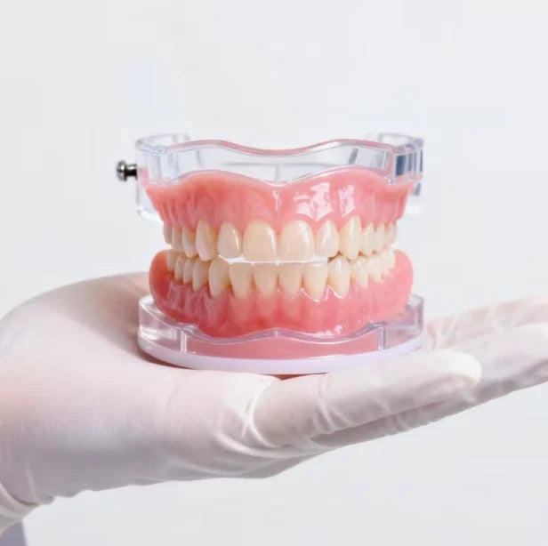Natural Silicone Dentures Set for Instant Comfortable Smile Restoration - 1