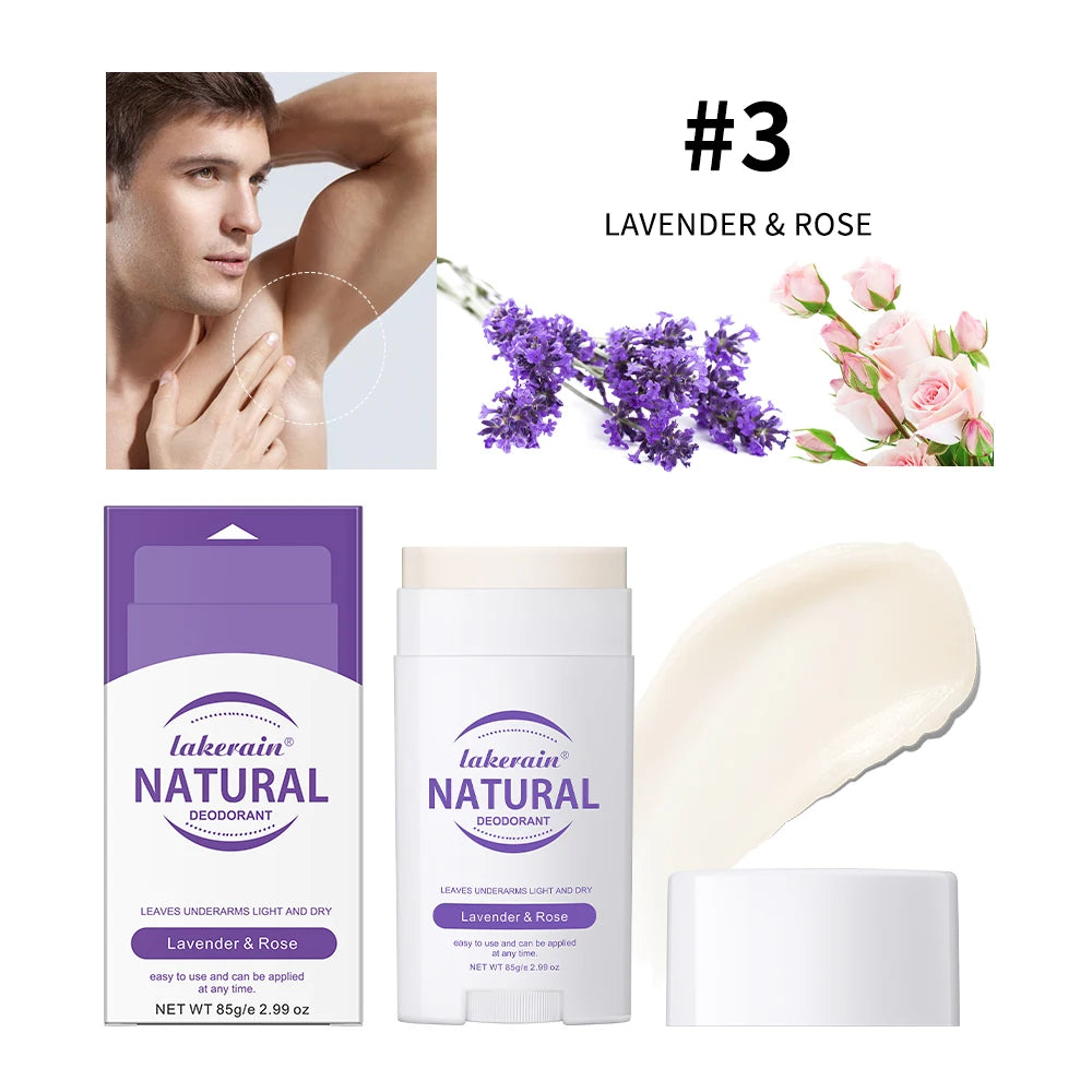 Natural Long-Lasting Solid Deodorant Stick for Fresh Underarm Care