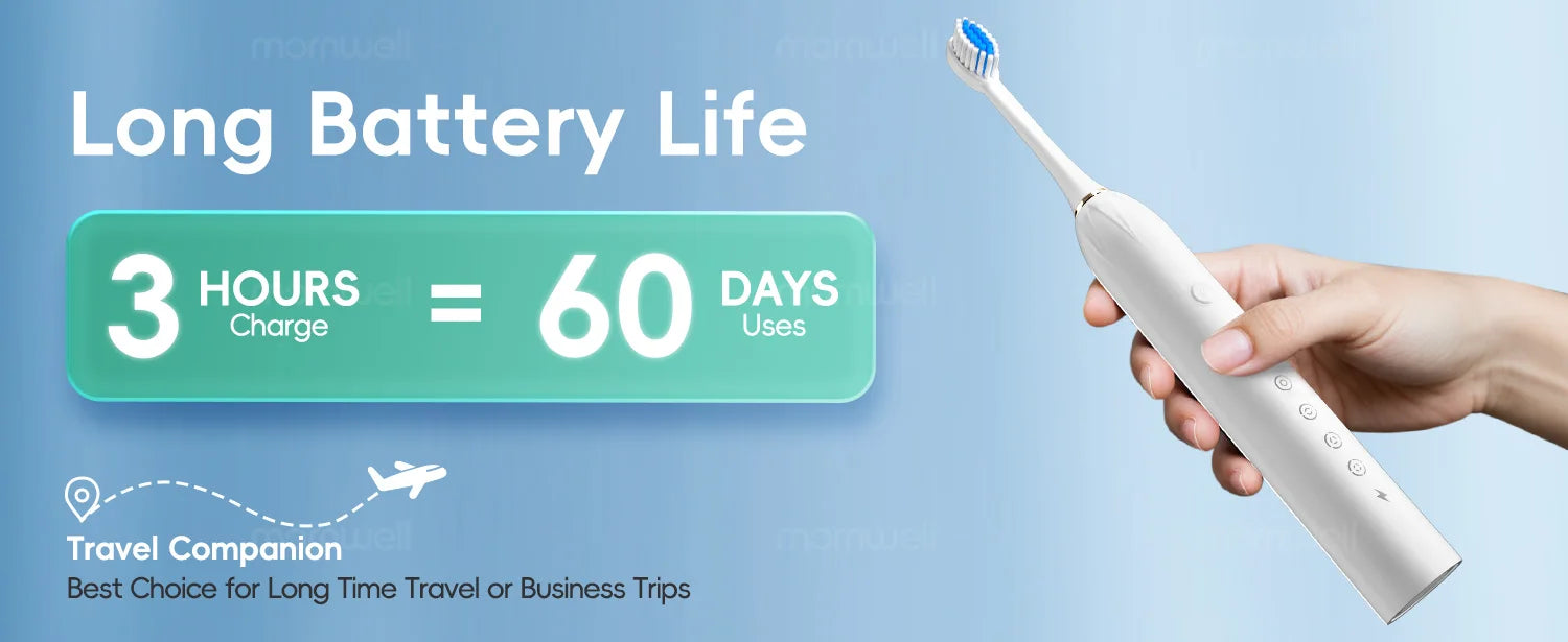 Rechargeable Sonic Electric Toothbrush for Deep Cleaning and Whitening - 12
