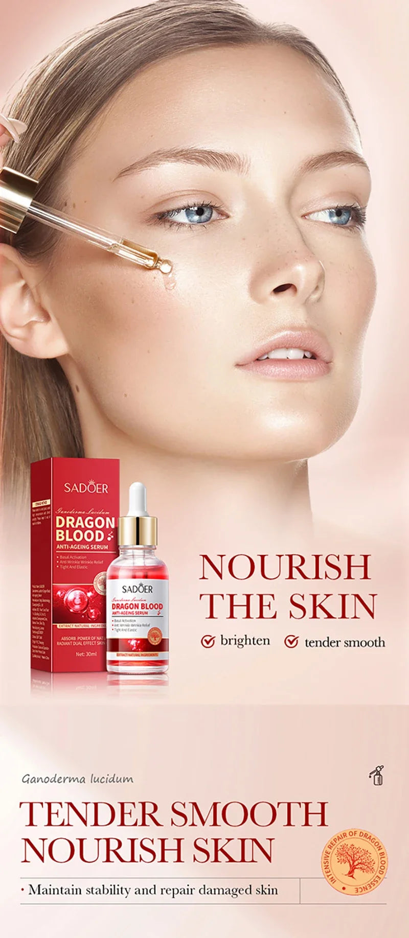 Anti-Aging Dragon Blood Facial Serum for Wrinkle Reduction and Firming