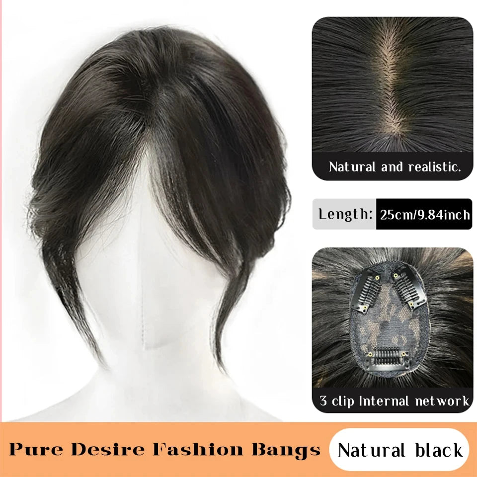 Clip-In Hair Topper Bangs Extension for Natural Volume and Style - 44