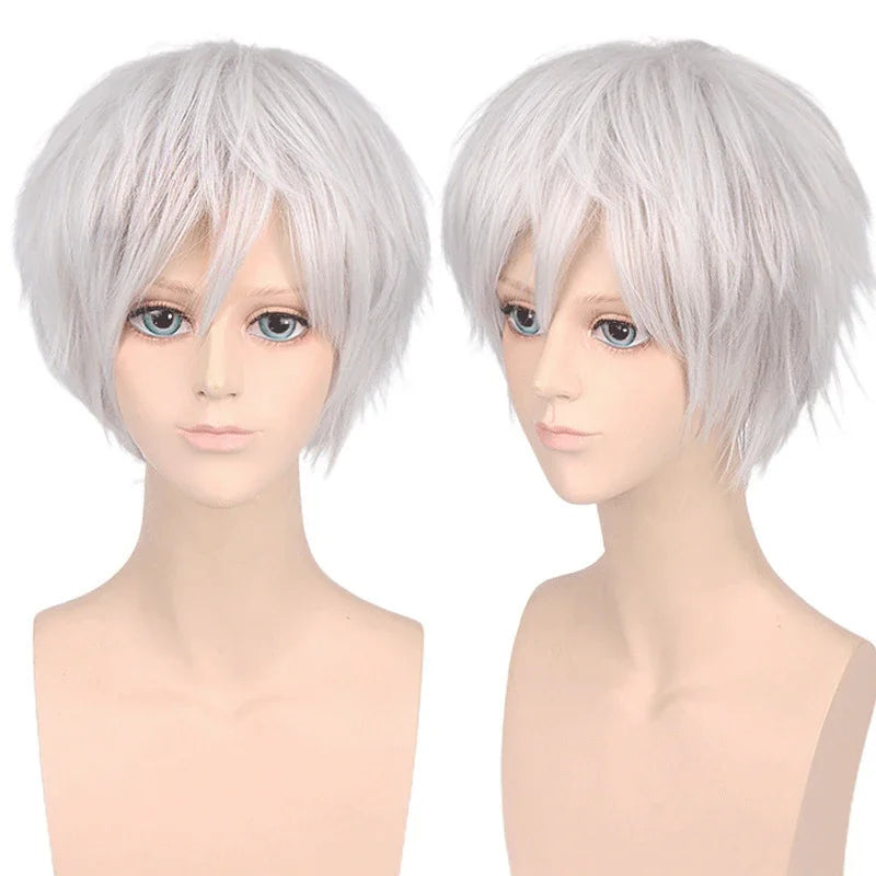 Short Curly Cosplay Wig with Bangs for Costume Parties and Daily Wear