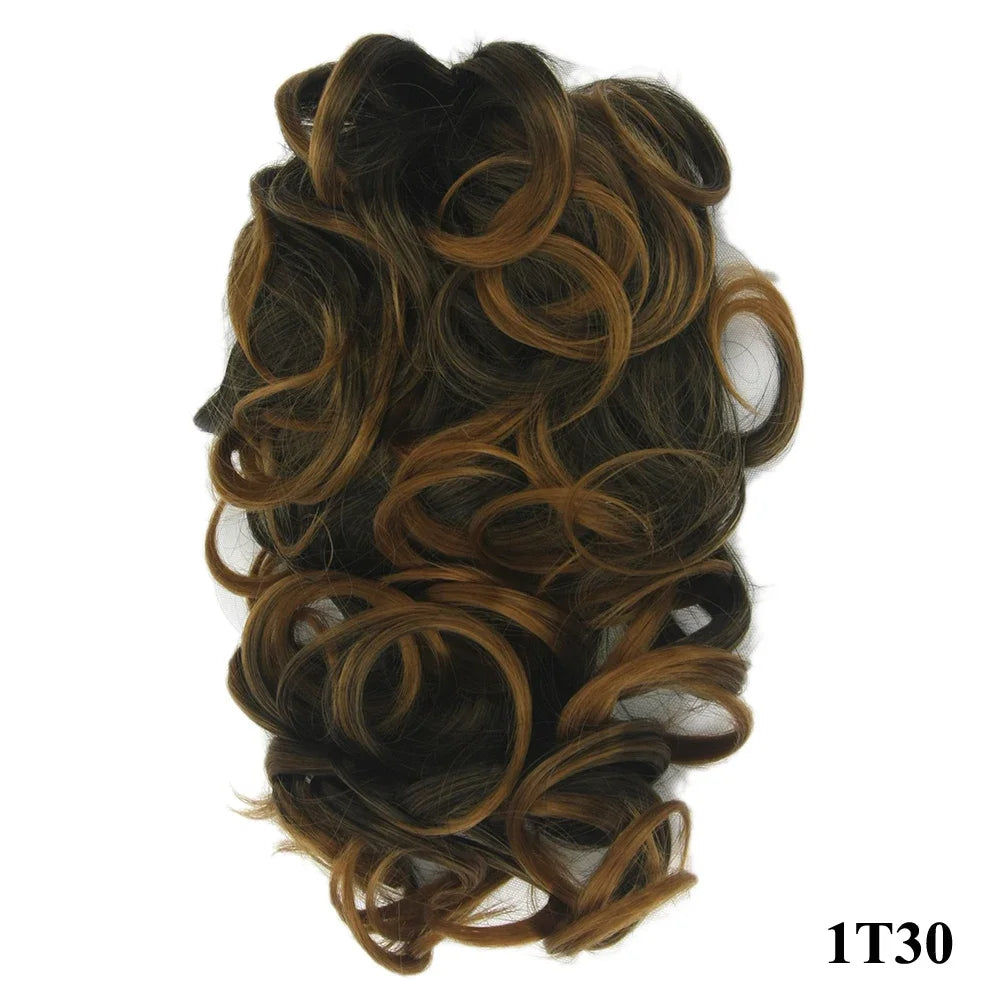 Short Curly Claw Clip Ponytail Hair Extension - 18