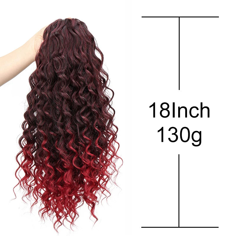 18-Inch Kinky Curly Drawstring Ponytail Hair Extension