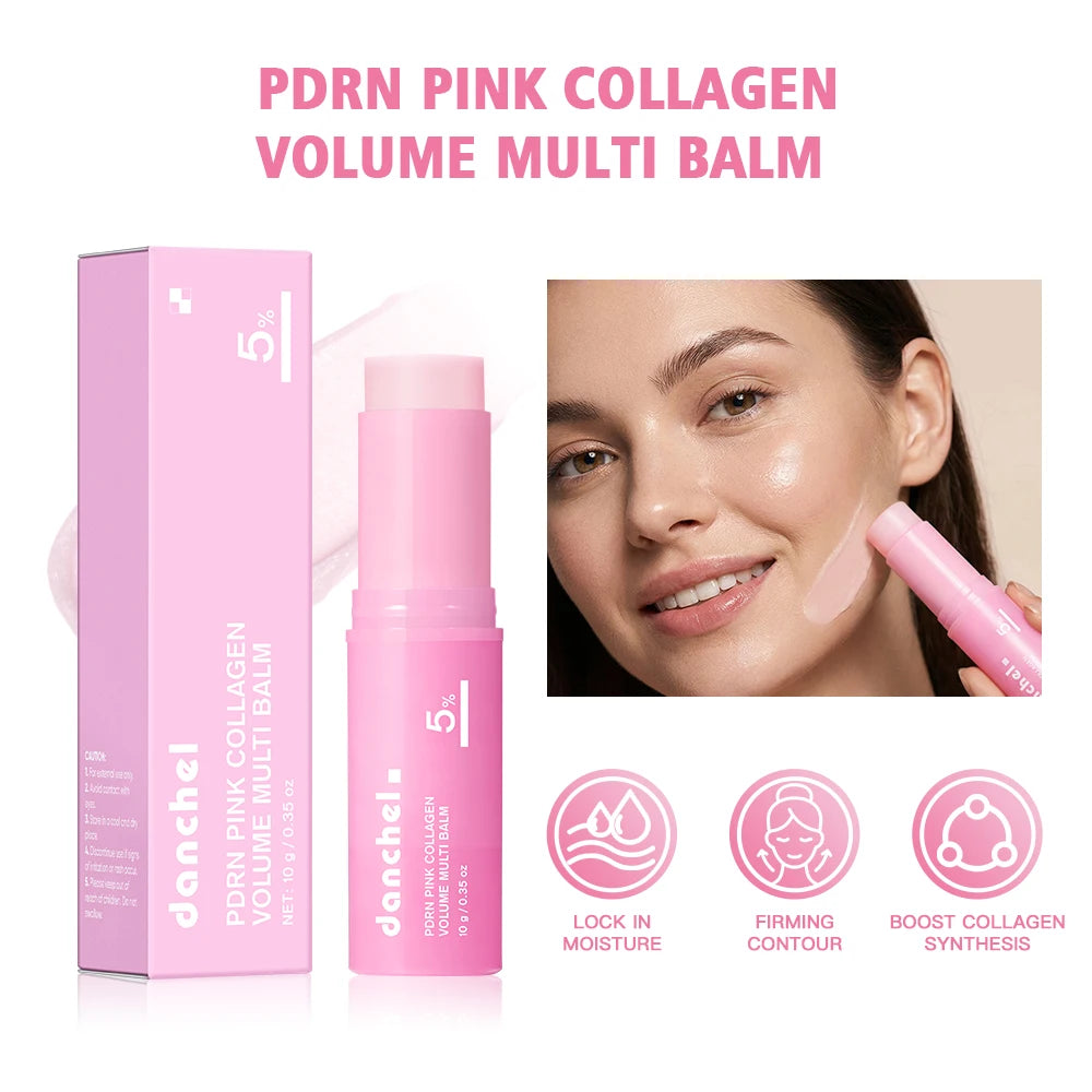 Pink Collagen Multi-Balm Stick for Face and Neck Hydration