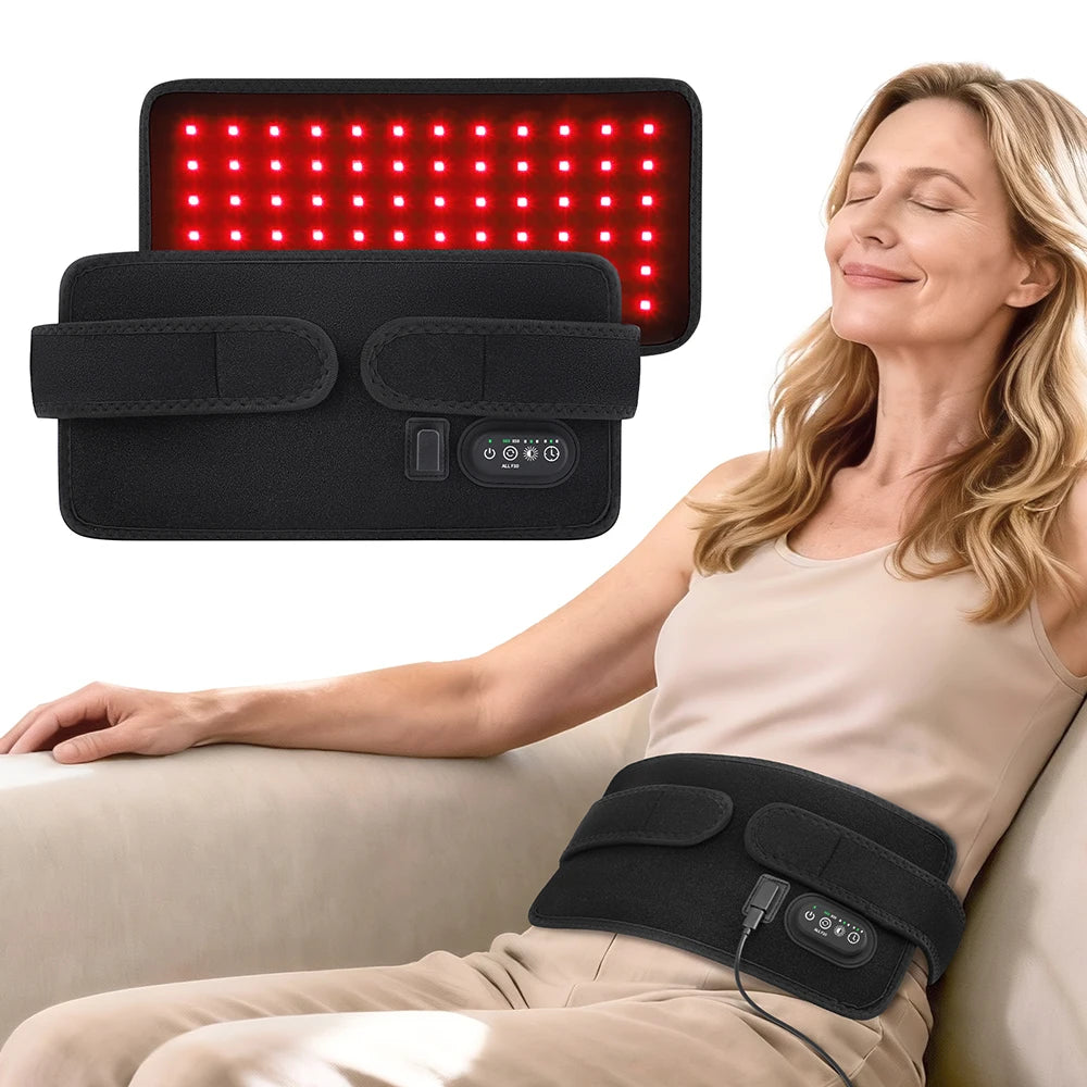 Red and Infrared Light Therapy Belt for Pain Relief and Recovery