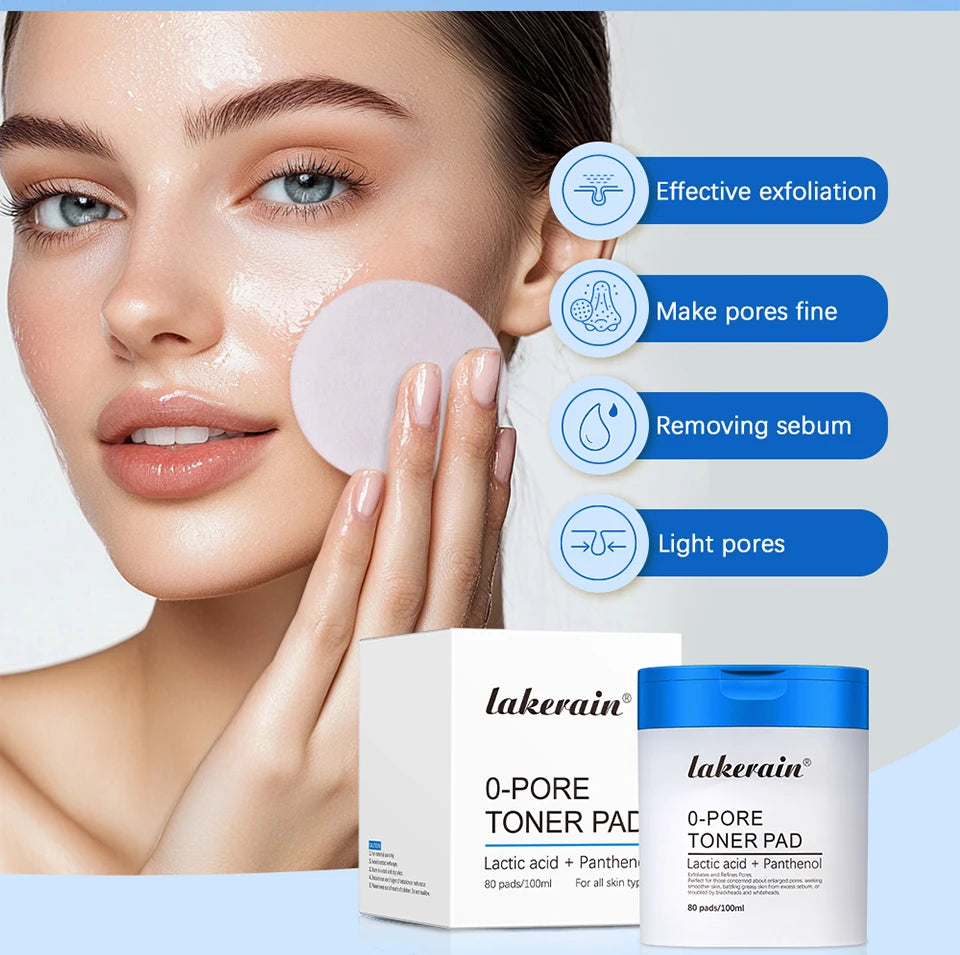 Pore Refining Toner Pad and Peptide Facial Serum Set for Glowing Skin