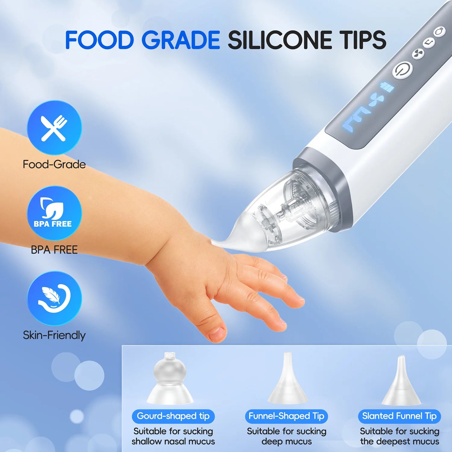 Electric Nasal Aspirator with Music and Adjustable Suction for Babies - 4