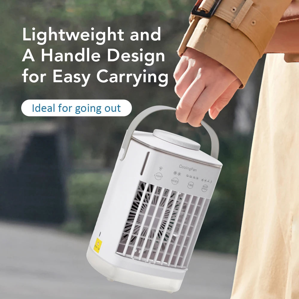 Portable Desktop Air Cooler and Humidifier with Misting Fan for Home - 9