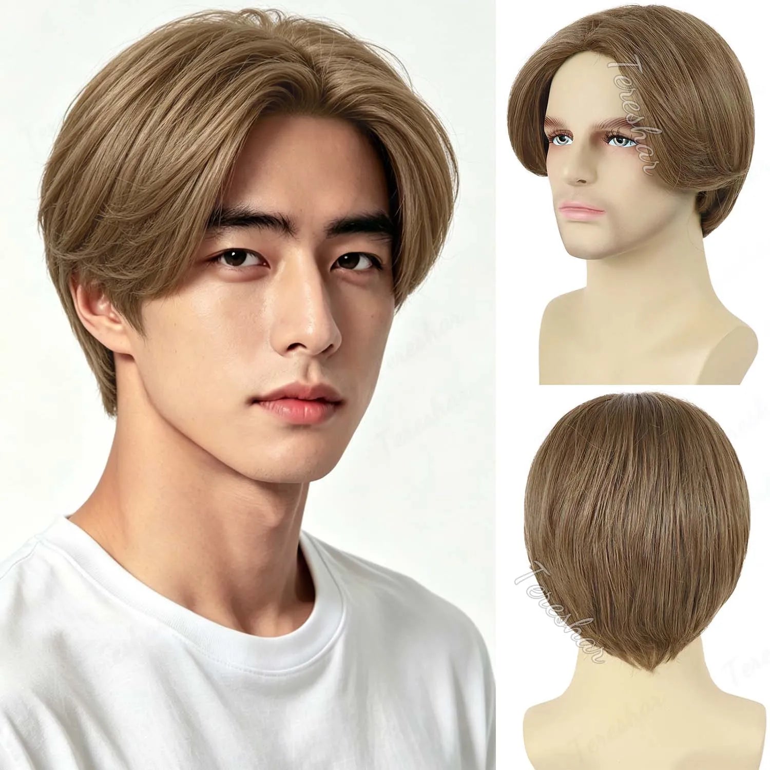 Short Straight Layered Wig for Men for Daily Wear and Cosplay Parties - 14