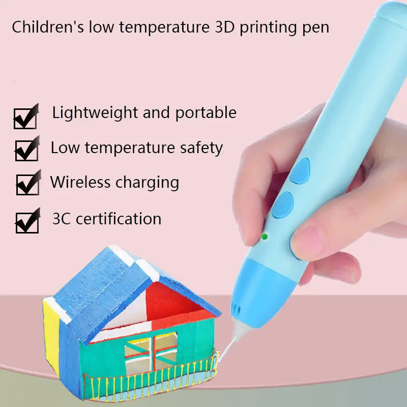 Low Temperature 3D Printing Pen for Kids Creative Drawing and Art - 1