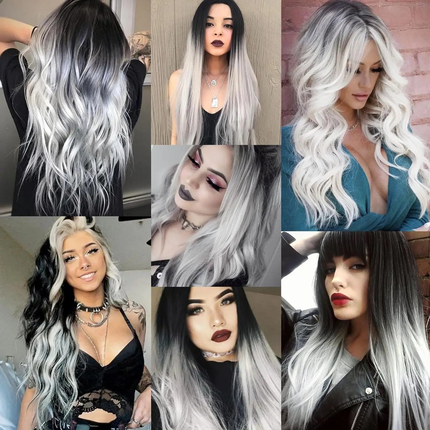 10-Piece Colorful Clip-In Hair Highlights for Parties - 6