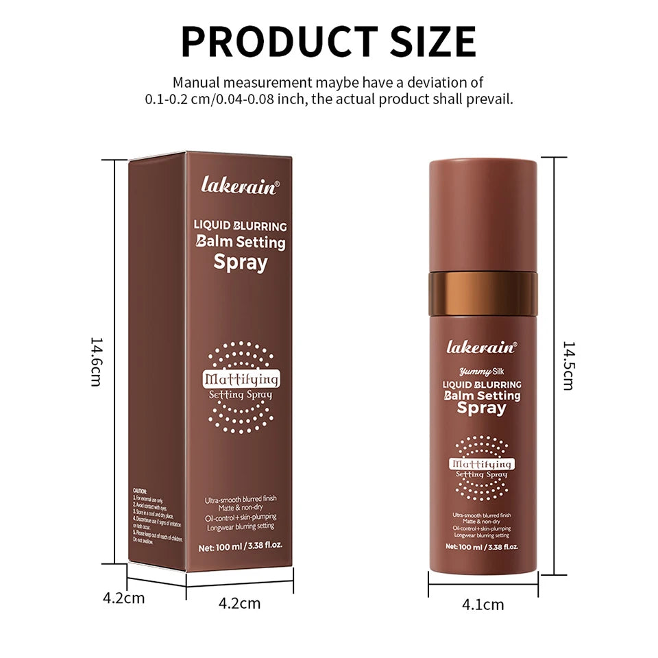 Liquid Blurring Balm Setting Spray for Long-Lasting Matte Makeup Finish