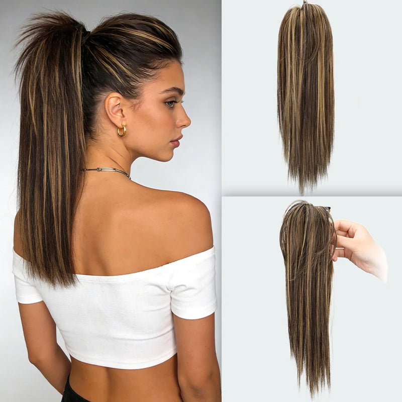 14-Inch Straight Claw Clip Ponytail Extension