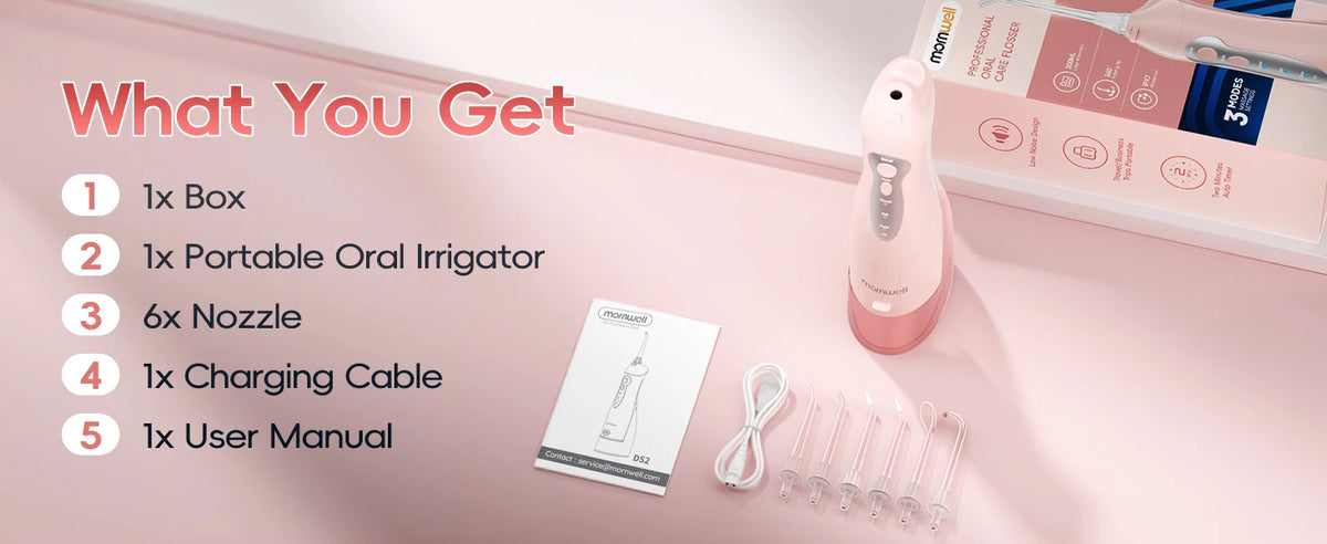 Rechargeable Portable Oral Irrigator Water Flosser for Deep Teeth Cleaning