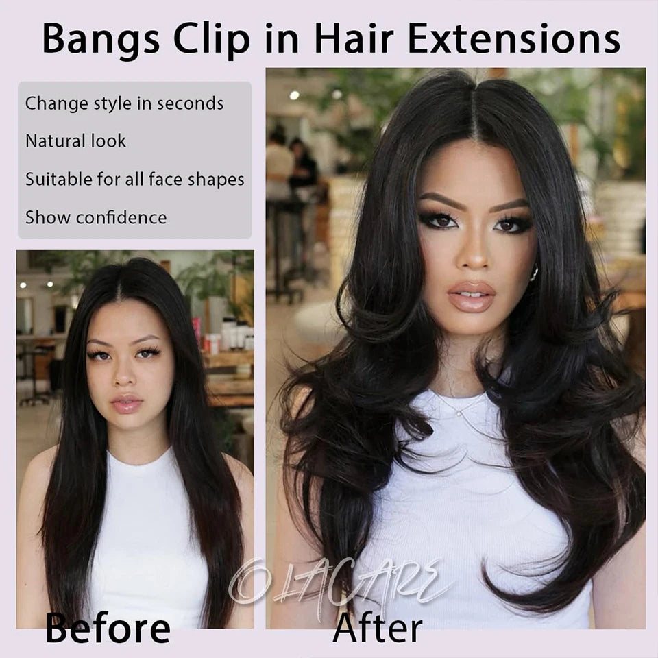 Clip-In Hair Topper for Volume and Natural Fringe