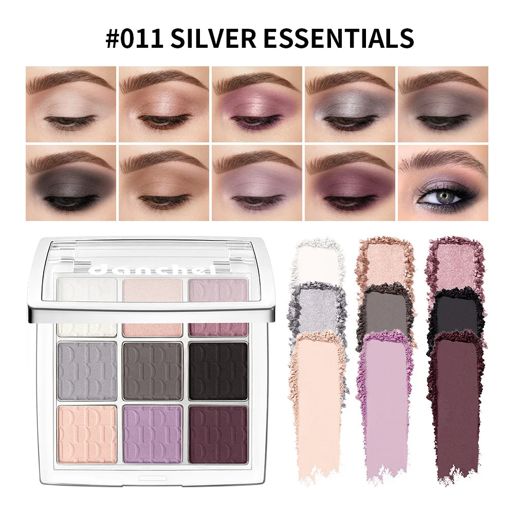 9-Color Pigmented Eyeshadow Palette for Versatile Makeup Looks - 25