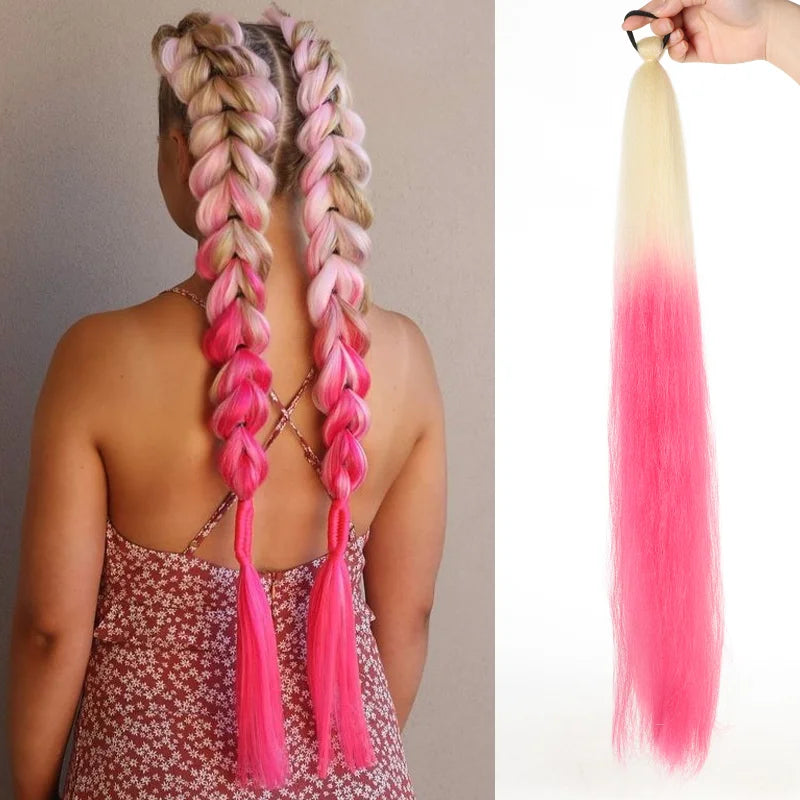 26" Long Ombre Synthetic Braiding Ponytail Extension - 13