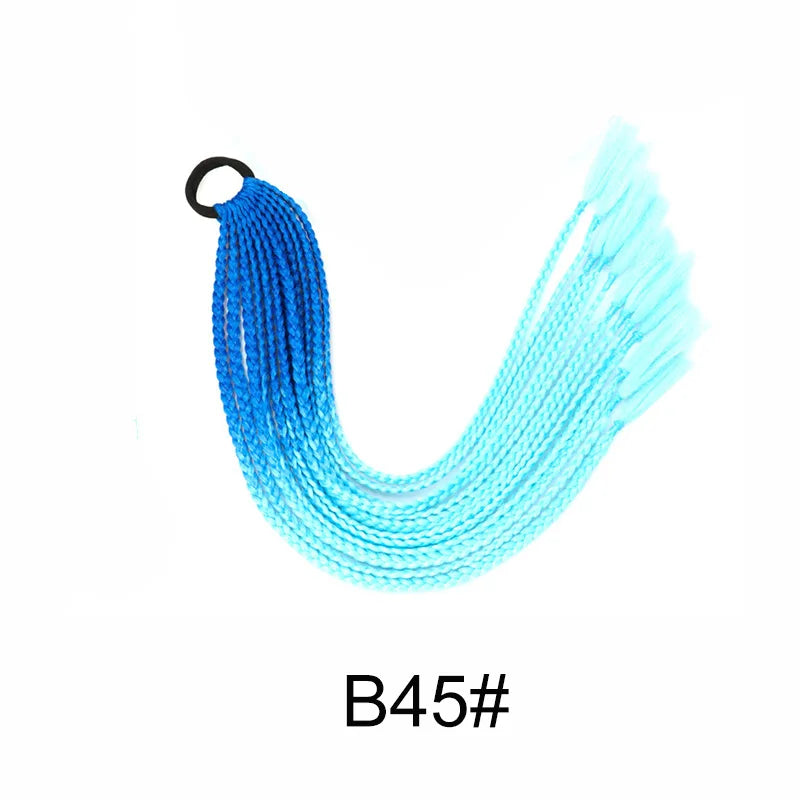 24-Inch Long Braided Ponytail Extension with Elastic Band - 26