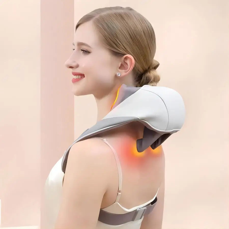 Wireless 6D Neck and Shoulder Massage Pillow with Deep Tissue Heat Therapy - 1