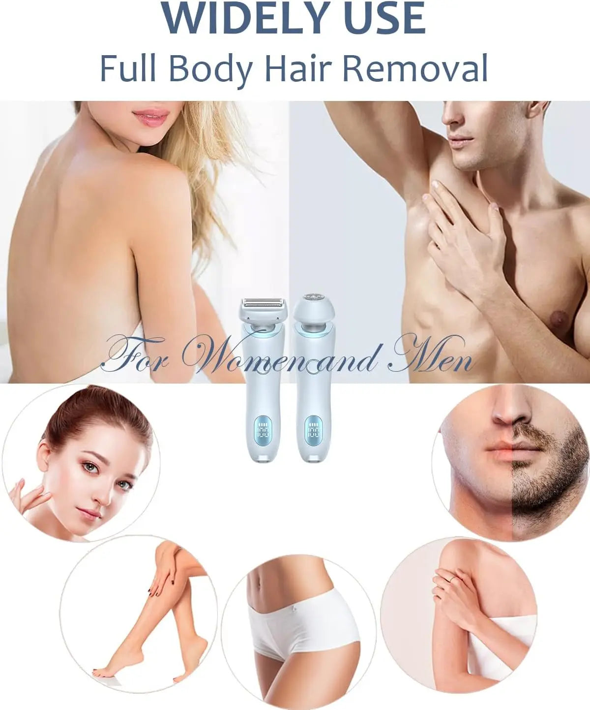 Electric Shaver for Women Painless Hair Remover for Body and Face - 4