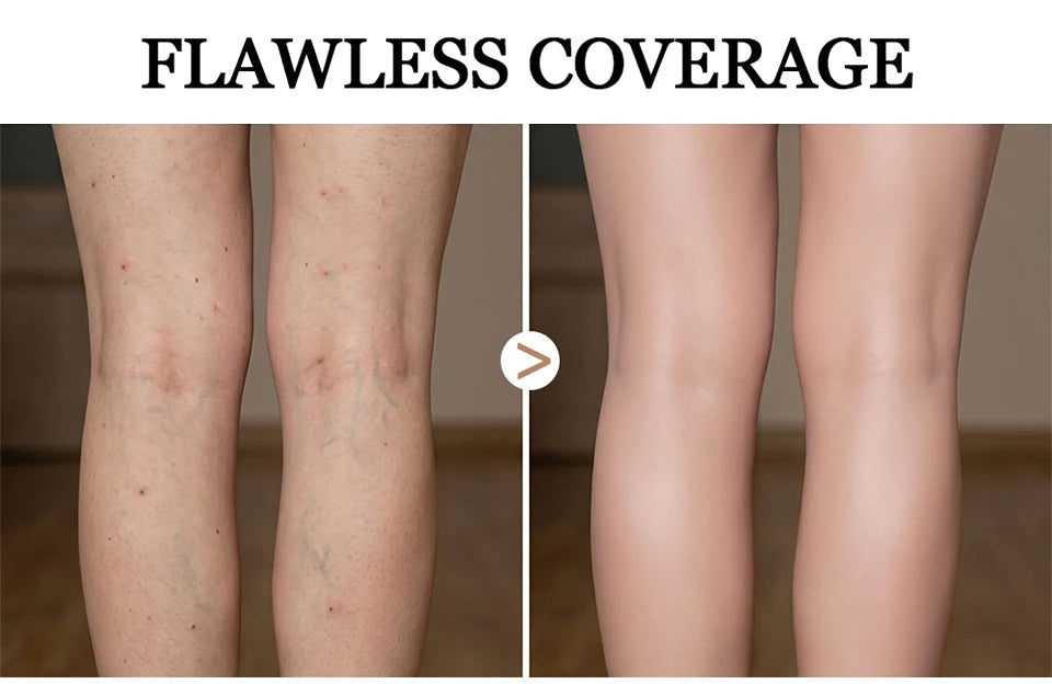Waterproof Body Foundation for Concealing Scars and Tattoos on Legs - 11