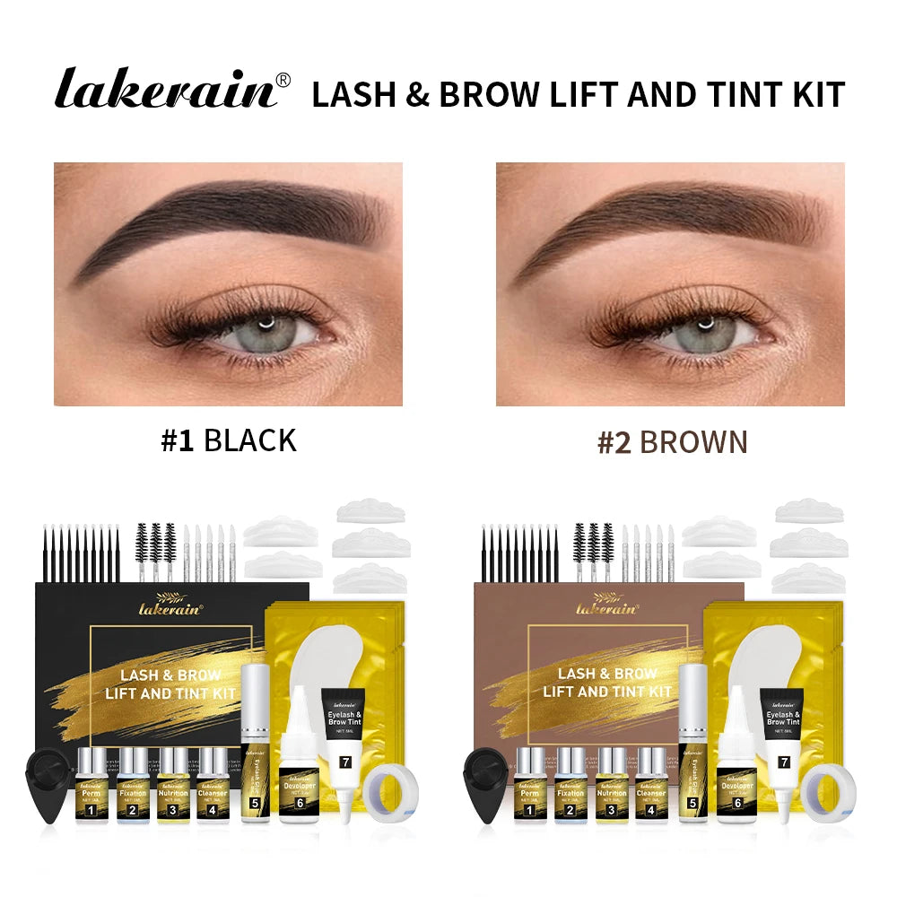 Professional Lash Lift and Brow Tinting Kit for Salon-Quality Results - 1