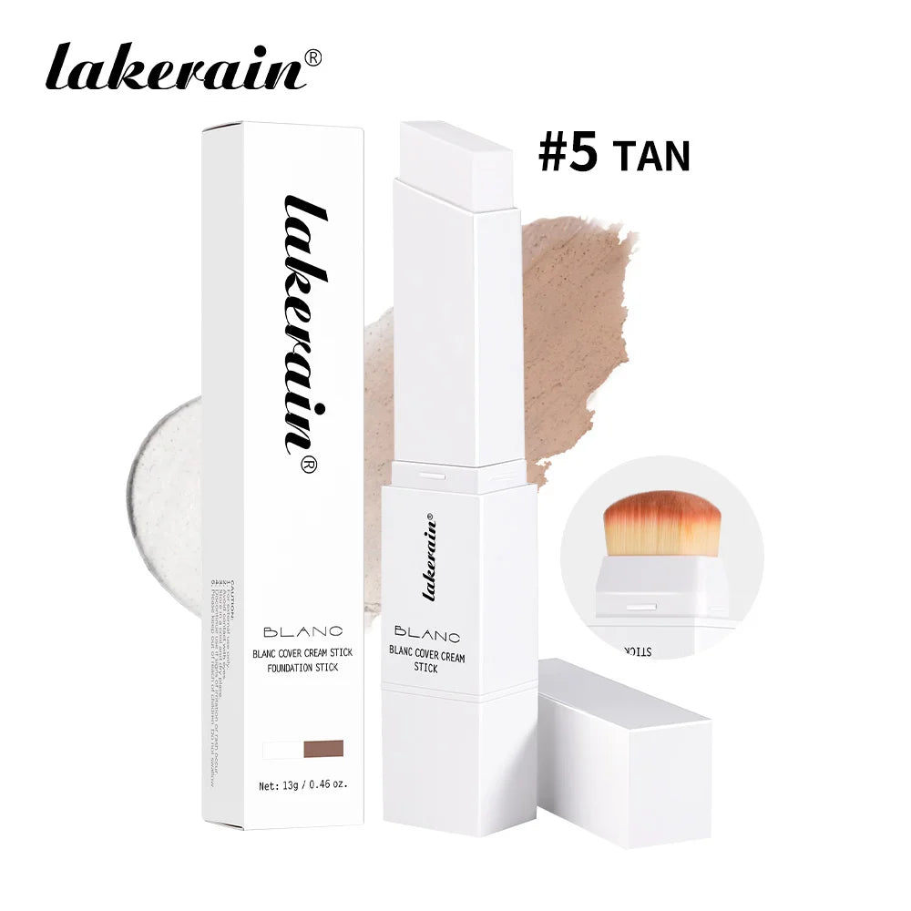 Color Changing Foundation Stick with Built-in Brush for Flawless Skin
