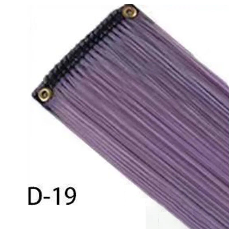 10pc Clip-In Colored Synthetic Hair Extensions for Instant Highlights