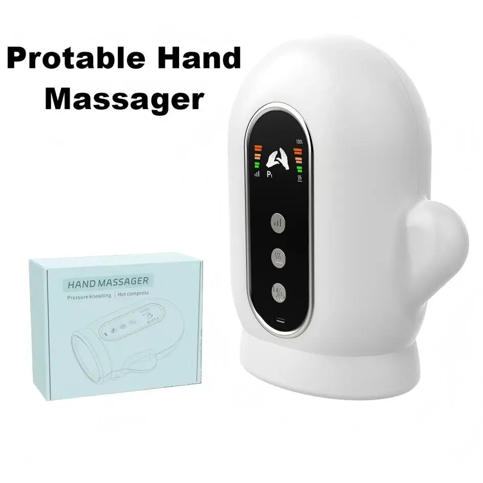 Electric Hand and Wrist Compression Massager with Heat and UV Cleaning - 17